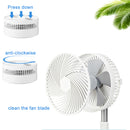 AC Fan Air Cooler Mini Folding Portable Bed&Desk Personal With Remote