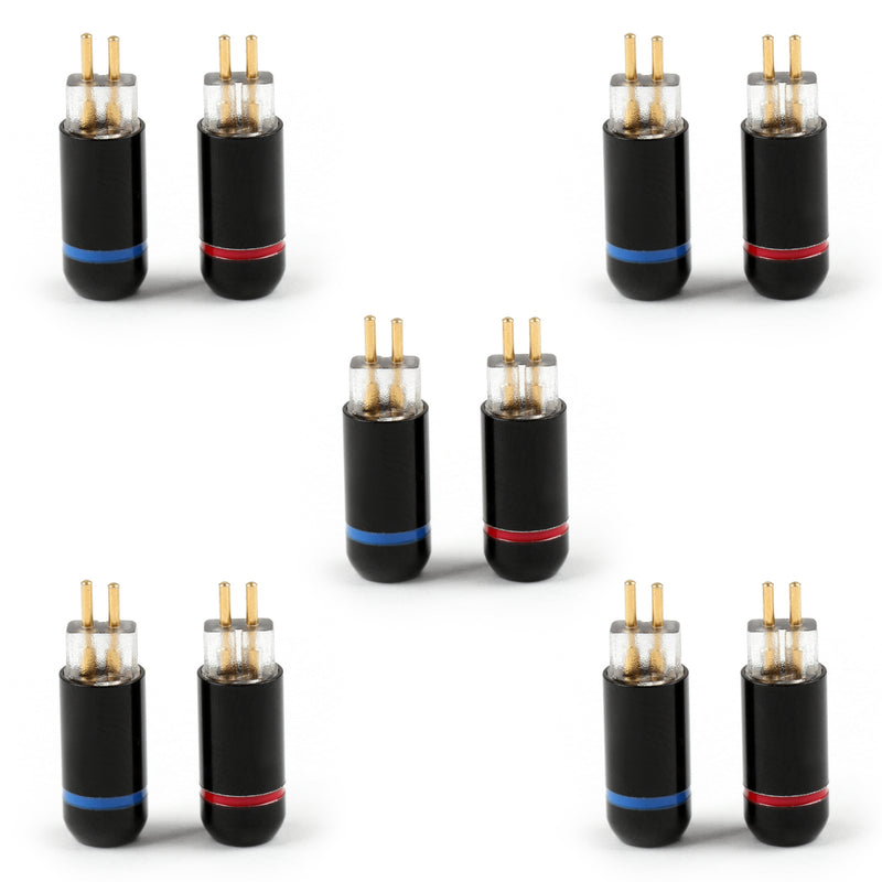 5Pair 0.78mm Earphone Pins Plug For Westone UM3X W4R UE18 Connector Adapter Blk