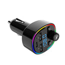 Handsfree Type-c Dual USB Charger FM Transmitter Bluetooth 5.0 U Disk TF Card