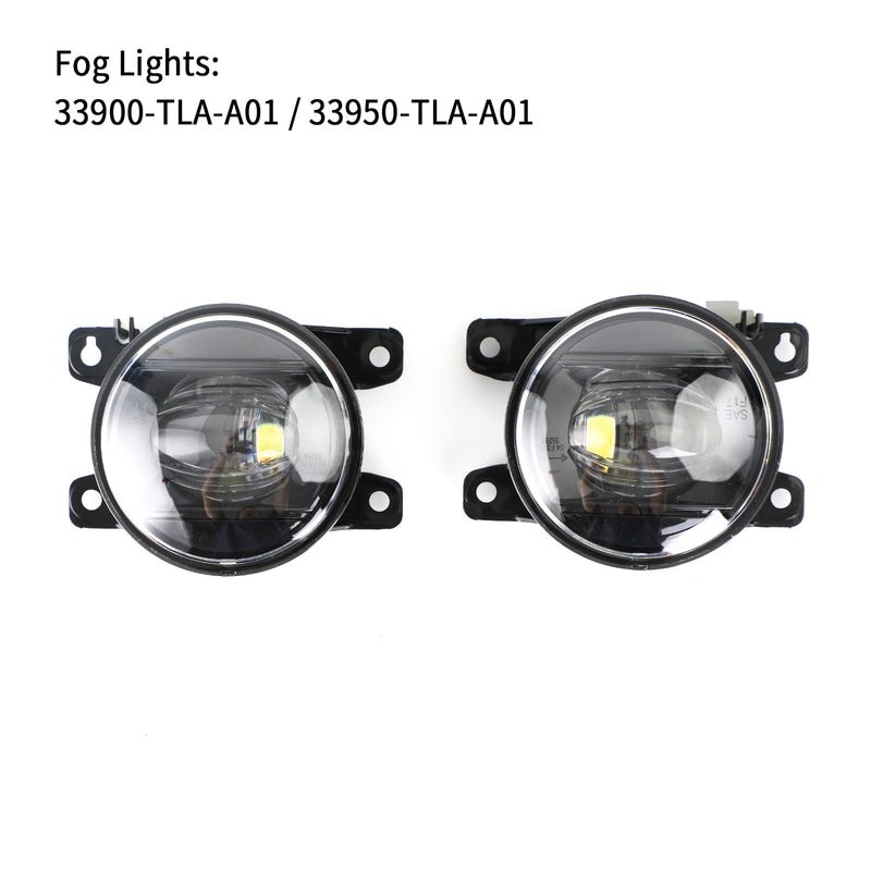 LED Round Fog Light Set Switch Bezel Bracket Wires For Honda CR-V CRV 2020-2021 Generic