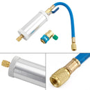 Car Air Conditioning R134A R12 R22 A/C AC Oil and Dye Injector Tool 1/4" SAE 2OZ