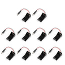 10Pcs 9V Battery Holder Box Case With 5.5*2.1mm DC Plug Connector For Arduino