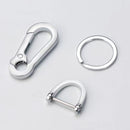Chrome Metal Spring Steel Pull Chain keyring keychain key chain pendant Key Generic