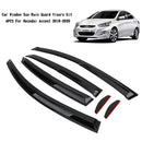 Hyundai Accent 2018-2020 Car Window Sun Rain Guard Visors Kit 6PCS