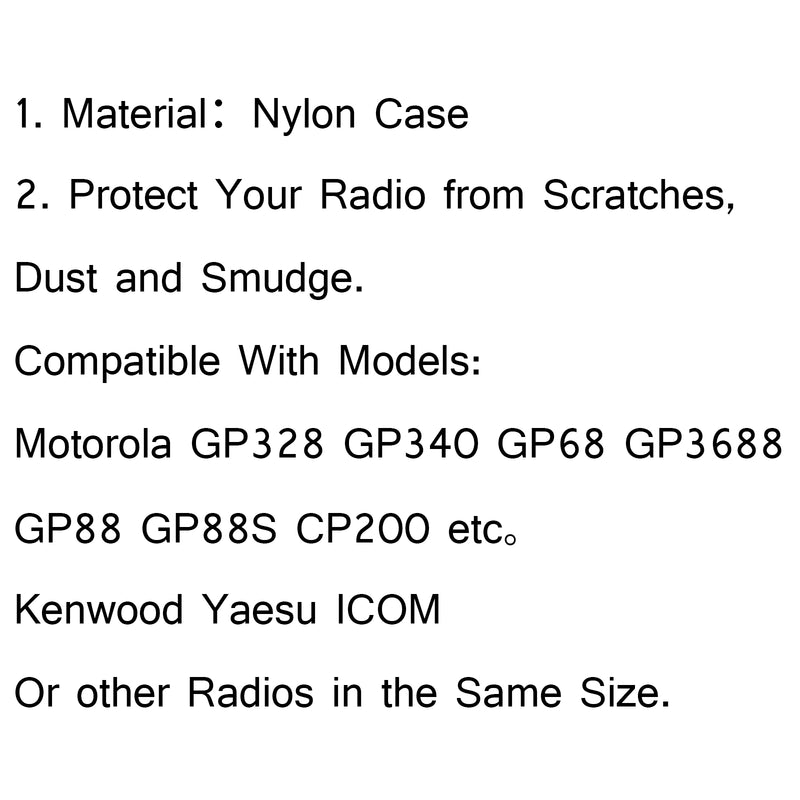 5x Big Size Multi-Function Nylon Case Holder For Motorola GP340 GP328 GP68 GP88