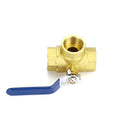 1" Ball Valve Female L Port 600 WOG NPT Brass Ball Valve Threaded Plumbing