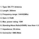 Nagoya NA-771 SMA-Male Dual Band 144/430Mhz 2.15dB 10W Antenna HT/Scanner