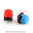 100 Pairs Tact Switch + Round Button Cap Micro Switch 12*12*7.3MM 5 Color Kit