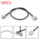 10Pcs UHF PL259 Male to Male Plug Coax Pigtail Jumper Coaxial Cable RG58 50cm Connector