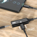 2 in 1 Charger 60W PD Fast Charging Cable For Huawei Samsung Fast Charger