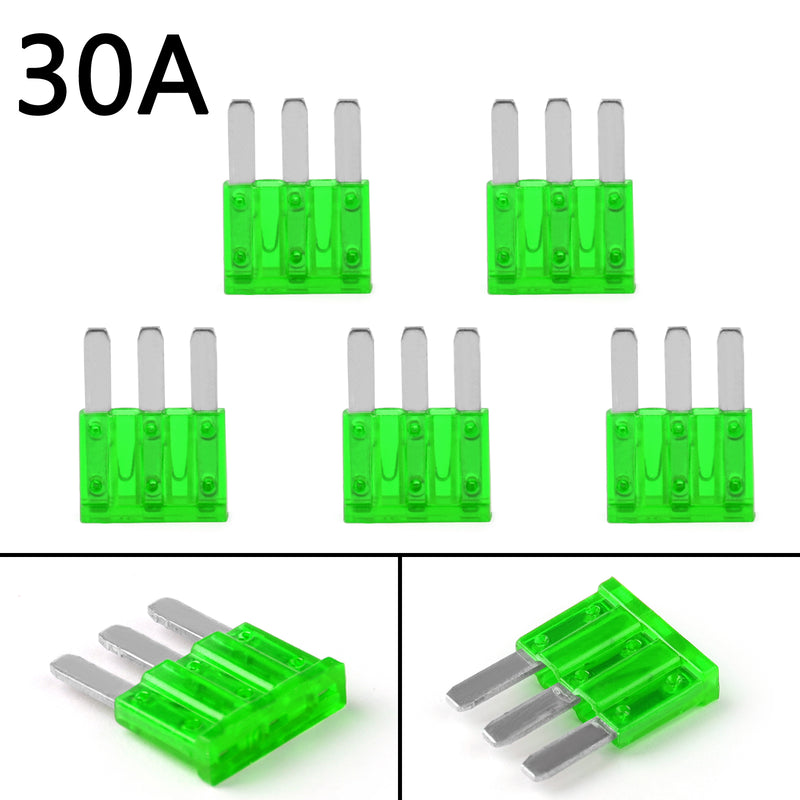 20Pcs Micro3 Fuse Automotive ATL 30A 3 Prong Micro Blade Fuse For Ford Focus