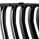 BMW X3 F25 2011-2014 Dual Line Gloss Black Front Bumper Kidney Grille Grill