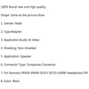 4Pair For Etymotic SE315 SE535 UE900 Earphone Cable Pin Connector Plug Black