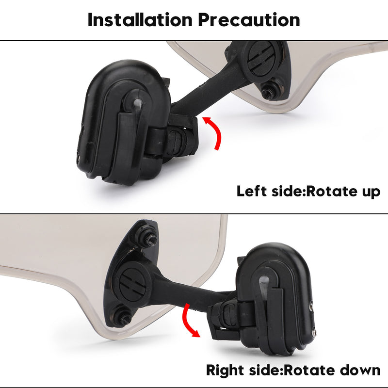 Motorcycle Adjustable Clip On Windshield Extension Spoiler Wind Deflector Generic