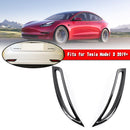 Carbon Fiber Rear Fog Light Lamp Cover Trim For Tesla Model 3 2019+ Generic