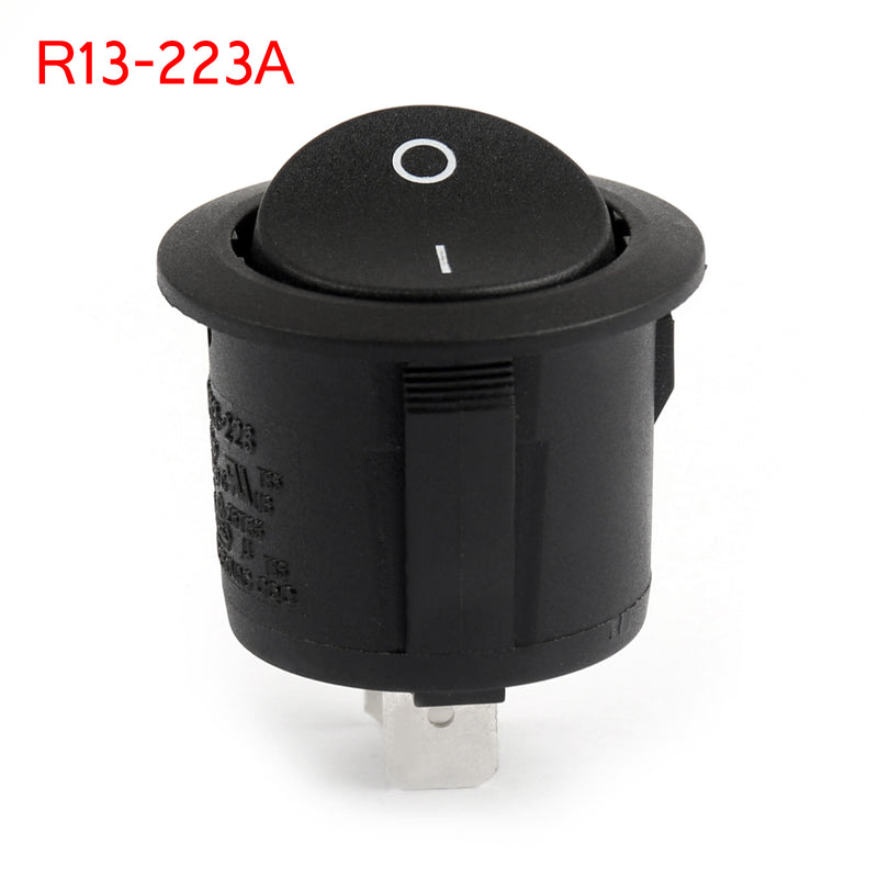 R13-223A Round Boat Rocker Switch SPST 2Pin ON-OFF 10A/250VAC 16A/125VAC