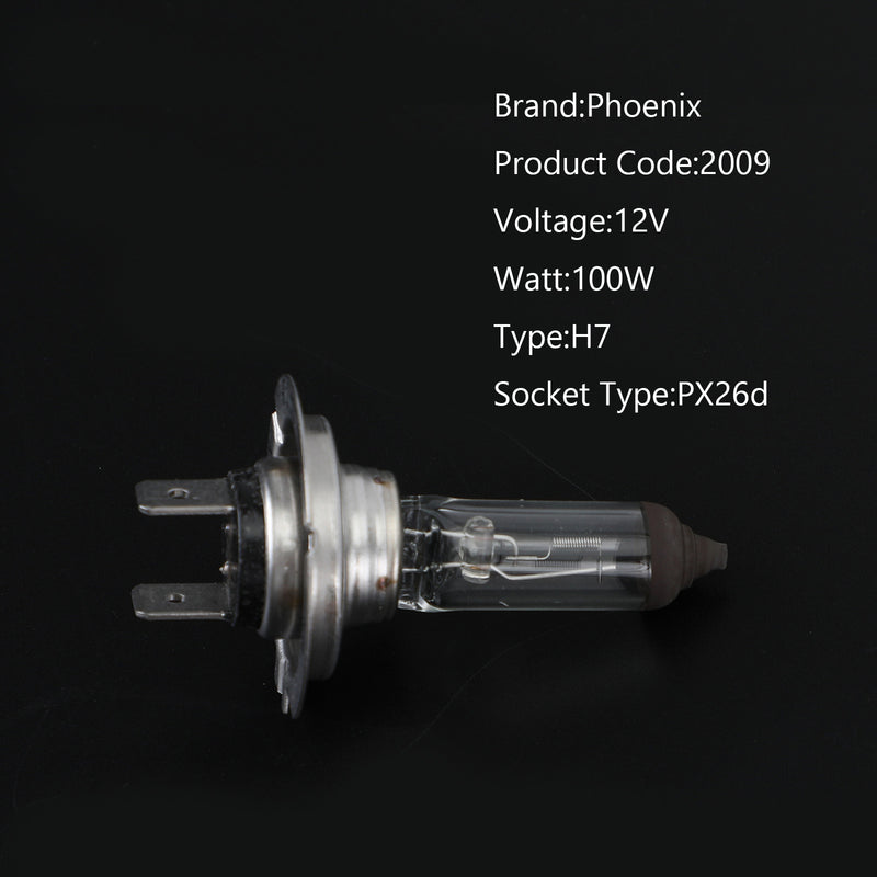 For Phoenix Tungsten H7 12V100W PX26D Halogen Headlamp Bulb Generic