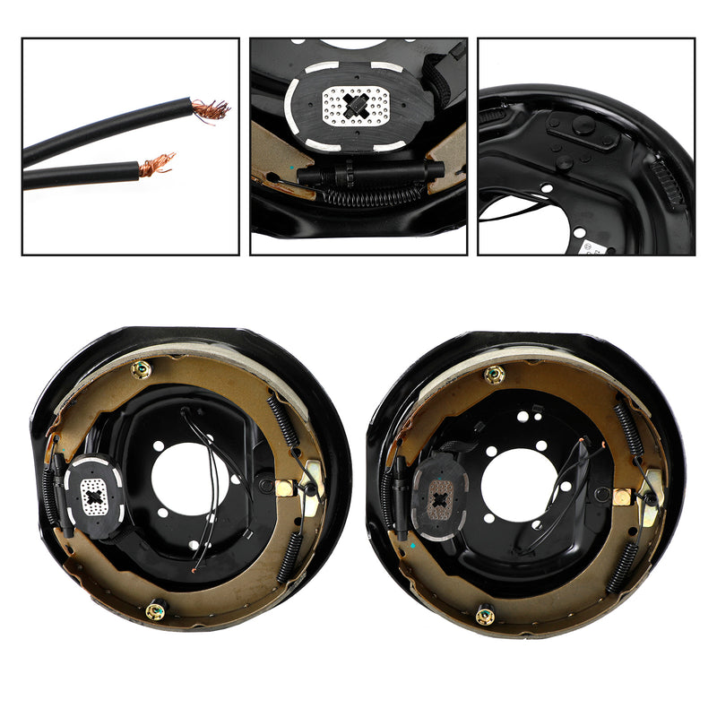 Electric Trailer Brake Kit-12"-Left and Right Hand Assemblies-5200 to 7000 lbs