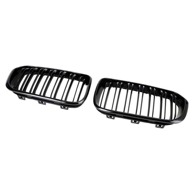 BMW 1 Series F20 F21 2015-2017 Gloss Black Double Front Kidney Grill Grille