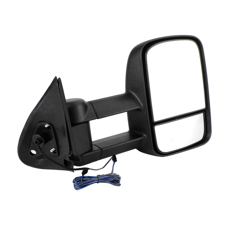Mitsubishi Ttiton 2015+ Pair of Manual Black Extendable Towing Mirrors