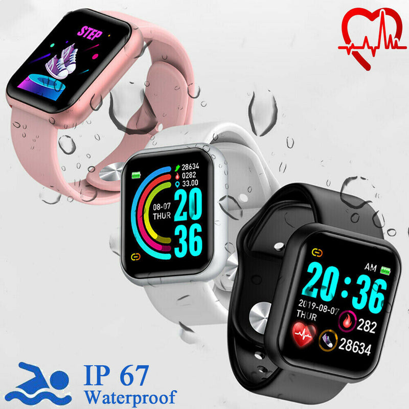 Smart Watch Bluetooth Heart Rate Blood Pressure Sport Fitness Tracker Pedometer