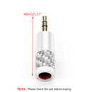 4PCS Mini 3.5mm 3 Pole Stereo Plug Fit DIY Headphone Audio Connector Silver