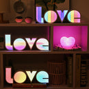 LED Rainbow Neon Sign Light 3D LOVE Bedside Night Light Wedding Party Decoration