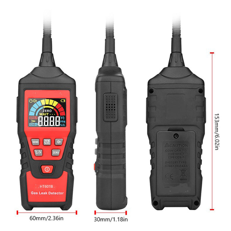 Gas Leak Detector Portable Combustible Gas Detector LCD Tester Visual Leakage