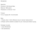 ABS Plastic Motorcycle Windshield WindScreen for Yamaha MT-15 2018-2020