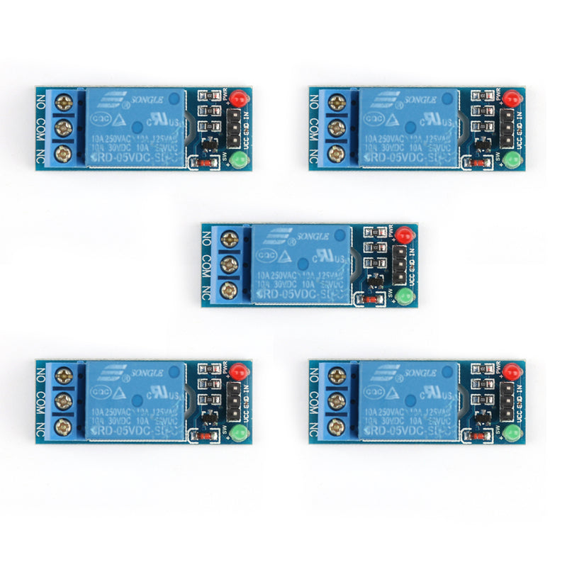 5Pcs 1 Channel DC 5V Relay Switch Module For Arduino Raspberry Pi PIC ARM AVR