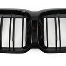Gloss Double Black Front Replacement Hood Grille Fit BMW F40 1-Series 2019-2023 Generic