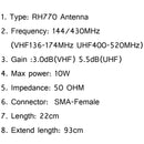 1Pcs RH770 SMA Female Telescopic Dual Band 144/430MHz Antenna For UV-5R Radio