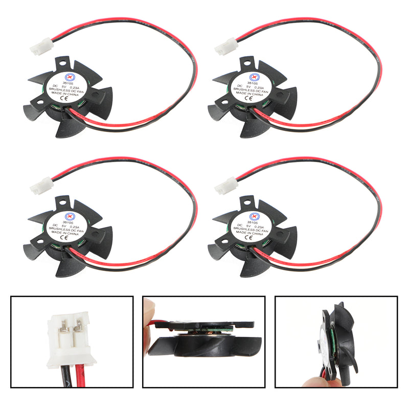 2 Pin Wire Brushless DC Cooling Blower Fan 5V 0.23A 3510S 30x30x10mm