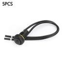 5Pcs Waterproof Push Button Switch Self-Locking Industrial Grade w/Wire Black