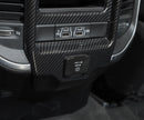 Carbon Fiber Rear Control Panel Air Vent Cover Trim For Ram 2018+ Generic