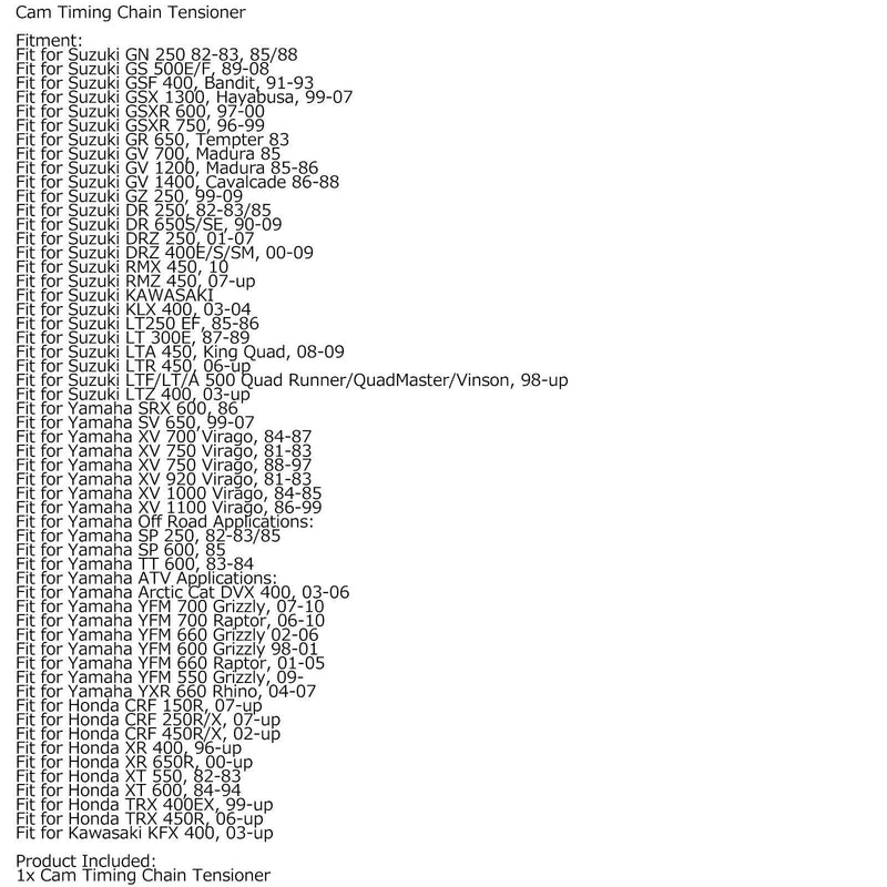 ATV Cam Timing Chain Tensioner For HONDA TRX 400EX TRX 450R Suzuki LTZ 400 Z400 Generic