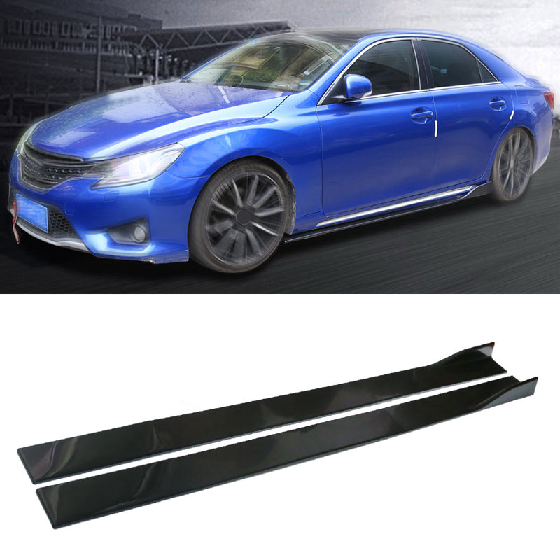 86.6" Universal Side Skirt Extensions Rocker Panel Splitters Lip Polypropylene Generic