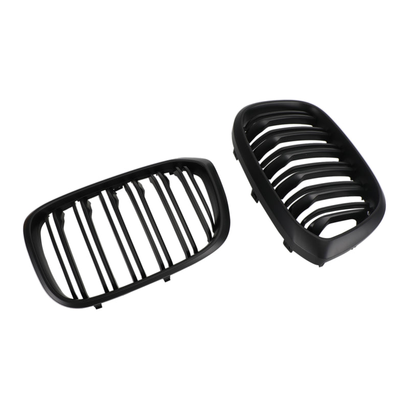 2PCS Kidney Grill Grille 51138469959 fit BMW G01 X3 G02 X4 2018-2021 Matt Black