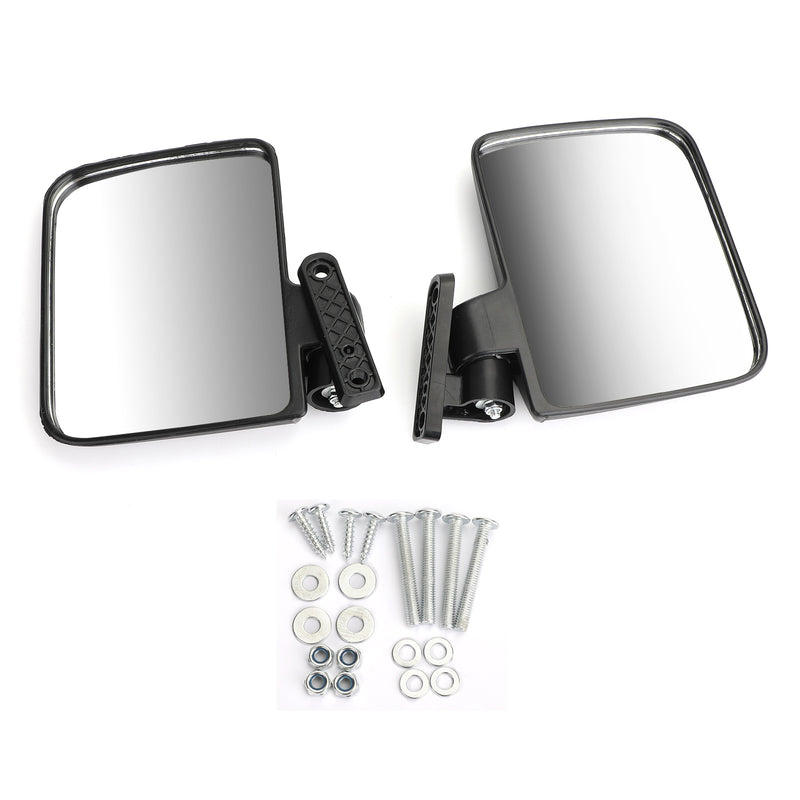 1 Pair Golf Cart Side Mirrors Rear View Mirror Fits Club Car for EZ-GO Yamaha Generic