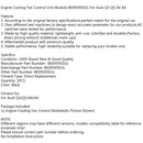 8K0959501G Engine Cooling Fan Control Unit Module Fits Audi Q3 Q5 A4 A6 Generic