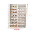 24-48 Pair Stackable Shoe Storage Cabinet Drawer Box Plastic Frame