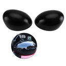 2 x Black Mirror Covers for MINI Cooper R55 R56 R57 R58 R59 R60 R61 Power Fold Mirror High Quality Generic