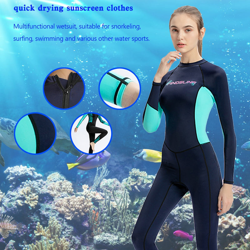 Ultra-thin Women's Ice Silk Sunscreen Wetsuit Full Body stretch Diving Suit