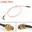 50cm RG316 Cable SMA Male Plug Right Angle To SMA Female Jack Pigtail 20in FPV