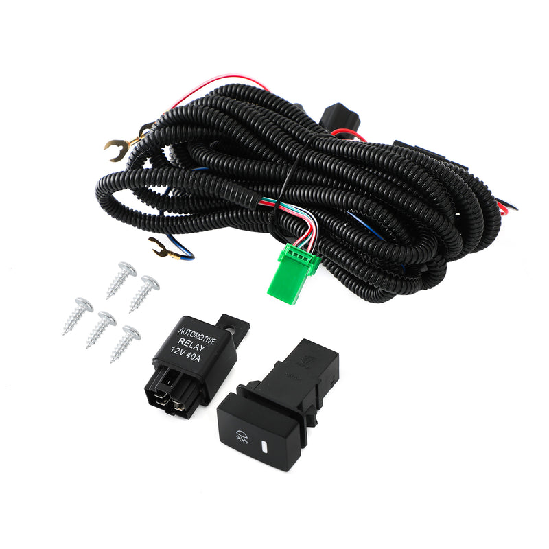 LED Round Fog Light Set Switch Bezel Bracket Wires For Honda CR-V CRV 2020-2021 Generic