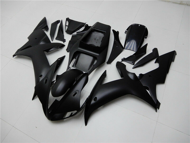 ABS Injection Molded Fairing Kit Fit for Yamaha YZF R1 2002 2003 Matte Black Generic