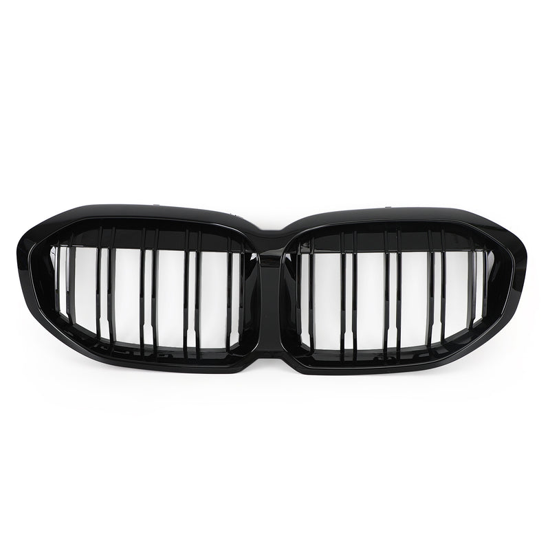 Gloss Double Black Front Replacement Hood Grille Fit BMW F40 1-Series 2019-2023 Generic