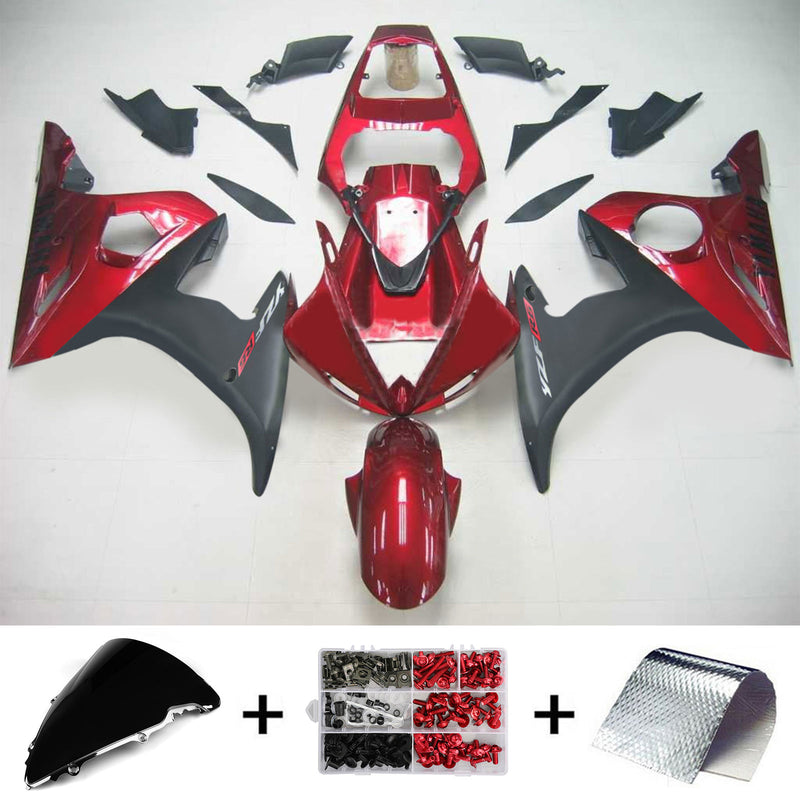 Injection Fairing Kit Bodywork Plastic ABS fit For Yamaha YZF 600 R6 2005 Generic