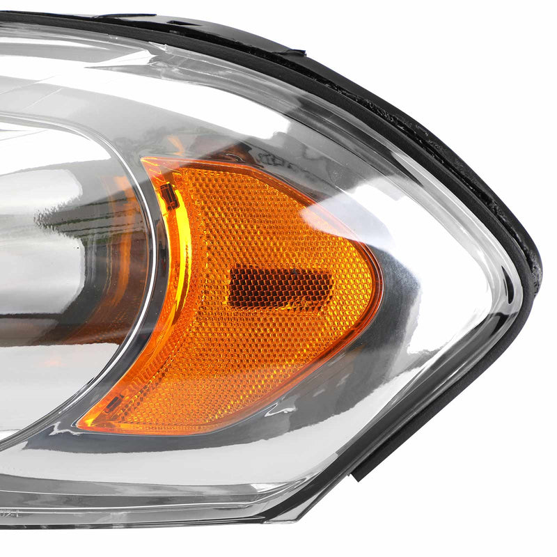 2006-2013 Chevrolet Impala Chrome Housing Clear Amber Headlights Assembly