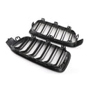 Gloss Black Front Kidney Grille Fit BMW 3 Series F30 F35 2012-2017 Dual Slats